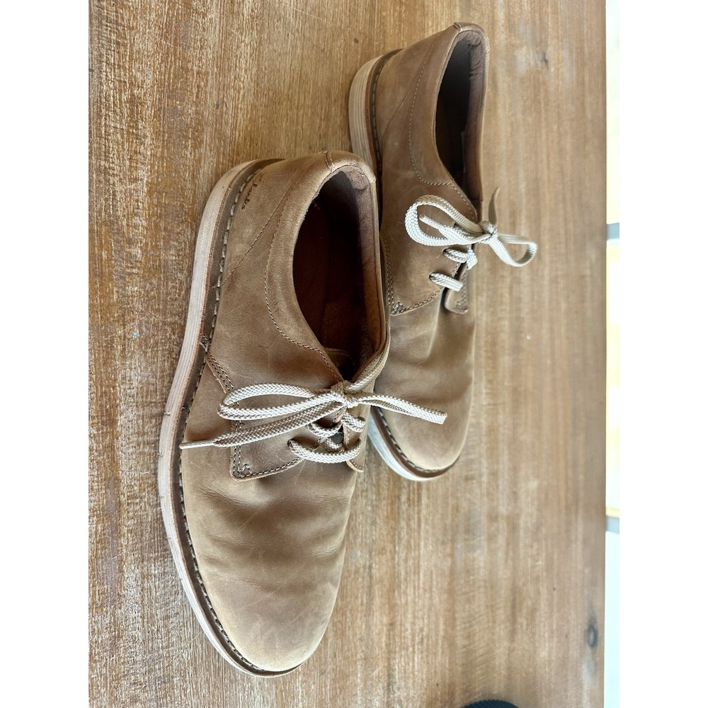 Mens Clarks Forge Vibe Tan Suede Leather Casual Oxford Shoes Size US 10 NICE! - Picture 2 of 9